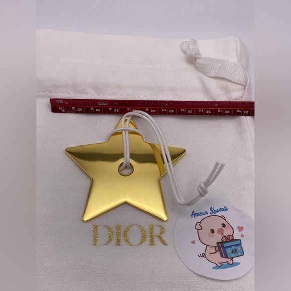Dior gold tone 2 Stars charm & silver Heart charm, dust bag - Picture 4 of 10
